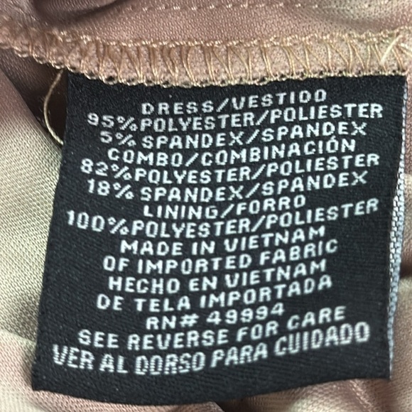 R&M Richards Mesh Lined Panels Swing Hem Cap Sleeve Dressy A-Line Dress S6 EUC - Picture 6 of 11